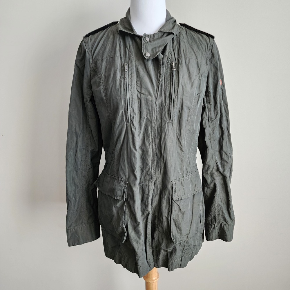 Victorinox Swiss Army Field Jacket Womens 6 Green Utility Gorpcore Military Coat